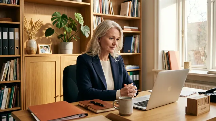Skoleleder arbejder med AI-strategi